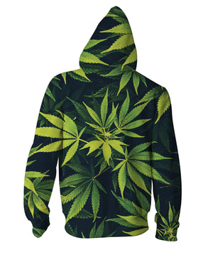 Weed Zip-Up Hoodie