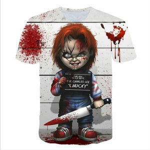 scary, zombie, Chucky, Dracula, Halloween, walking dead, Friday 13th custom t-shirts