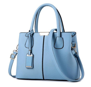 Women's Leather Top-Handle Large Capacity Tote Crossbody Bag