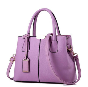 Women's Leather Top-Handle Large Capacity Tote Crossbody Bag