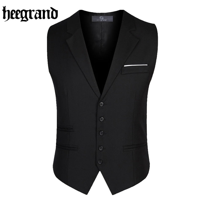 HEE GRAND Men's British Style Blazer Vest