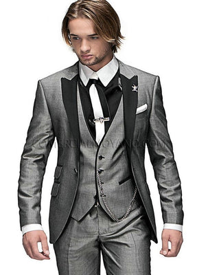 Men's Costume Groomsmen Green Slim Fit 3 Piece Tuxedo