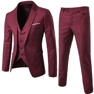 FuyBill 2018 New Fashion Large Size Korean Business Suit Men Three Pieces of Suit and Groom Wedding Dress Casual Men's Suit