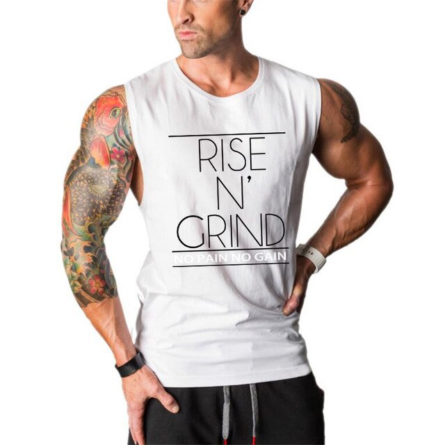 Men's Muscle Vest gyms Tank Tops Bodybuilding and Fitness