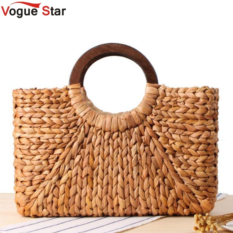 Women's Vintage Rattan Straw Bag