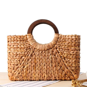 Women's Vintage Rattan Straw Bag