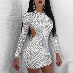 Women Sexy Sequins Club Dress