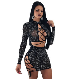 Autumn Sexy 2 Piece Dress Set