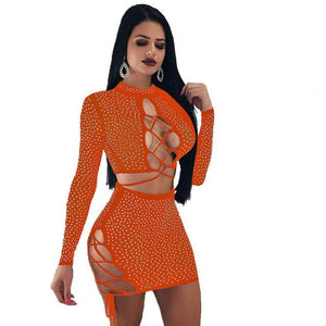 Autumn Sexy 2 Piece Dress Set