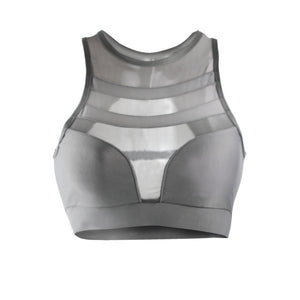 Sexy Mesh Women's Sports Bra Top Fitness