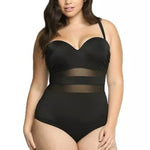 Plus Size Swimwear Women One-Piece Swimsuit