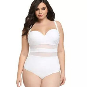 Plus Size Swimwear Women One-Piece Swimsuit