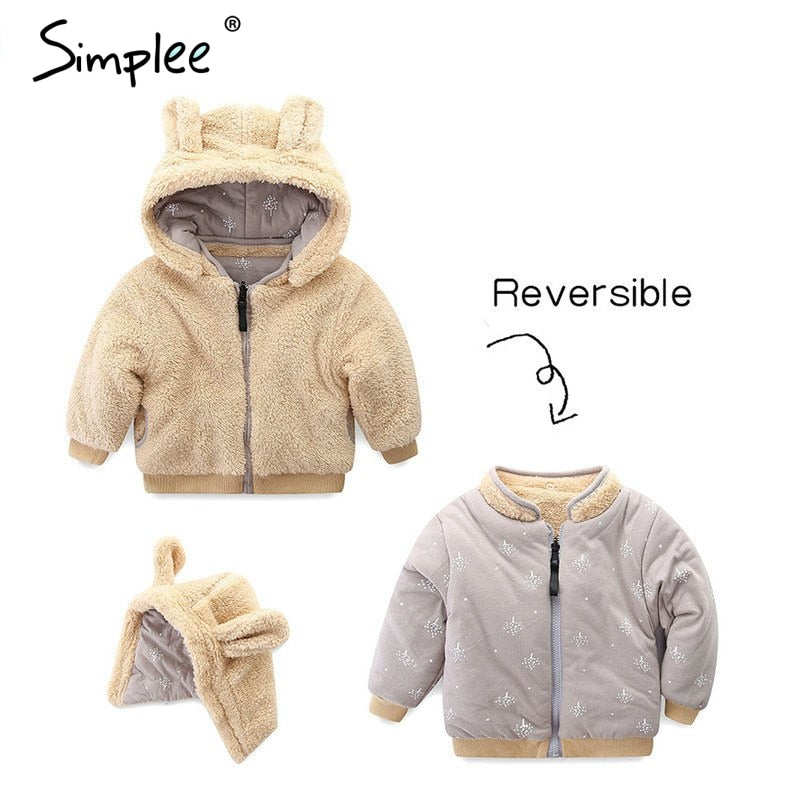 Baby Girl's Reversible Hooded Jacket