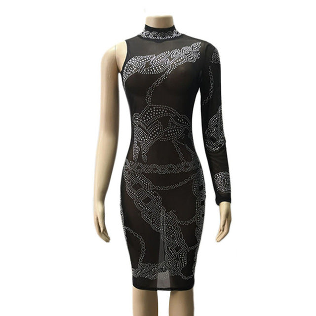 Women's Sleeveless Sequined Bodycon Club Dress