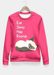 Cat's Life All Over Sweat Shirt Women