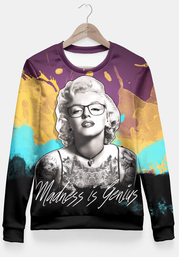 Madness is Genius Sudadera entallada Fitted Waist